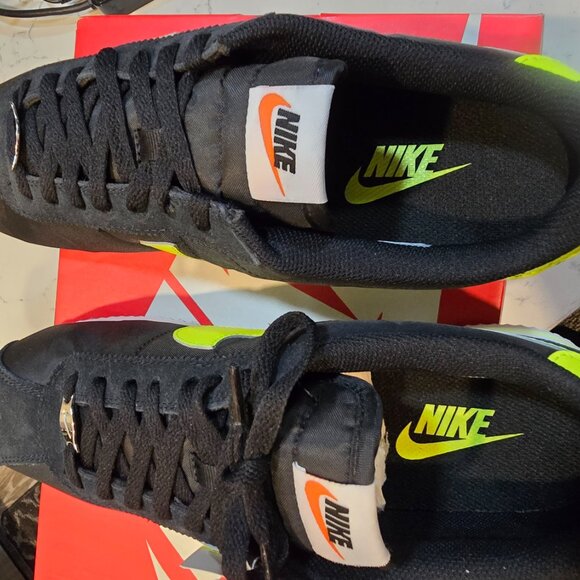 Nike Cortez Basic Black / Yellow DZ2795-003 Mens Sz 10.5 (10) Shoes Sneakers New - Picture 8 of 14